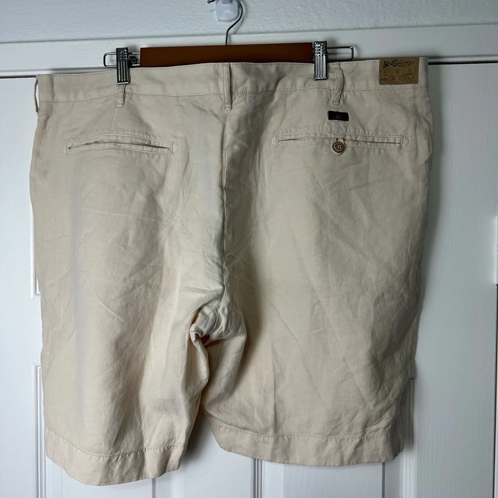 Faherty Malibu Linen & Cotton Chino Stone Shorts Men’s Size 40 NEW with Tags
